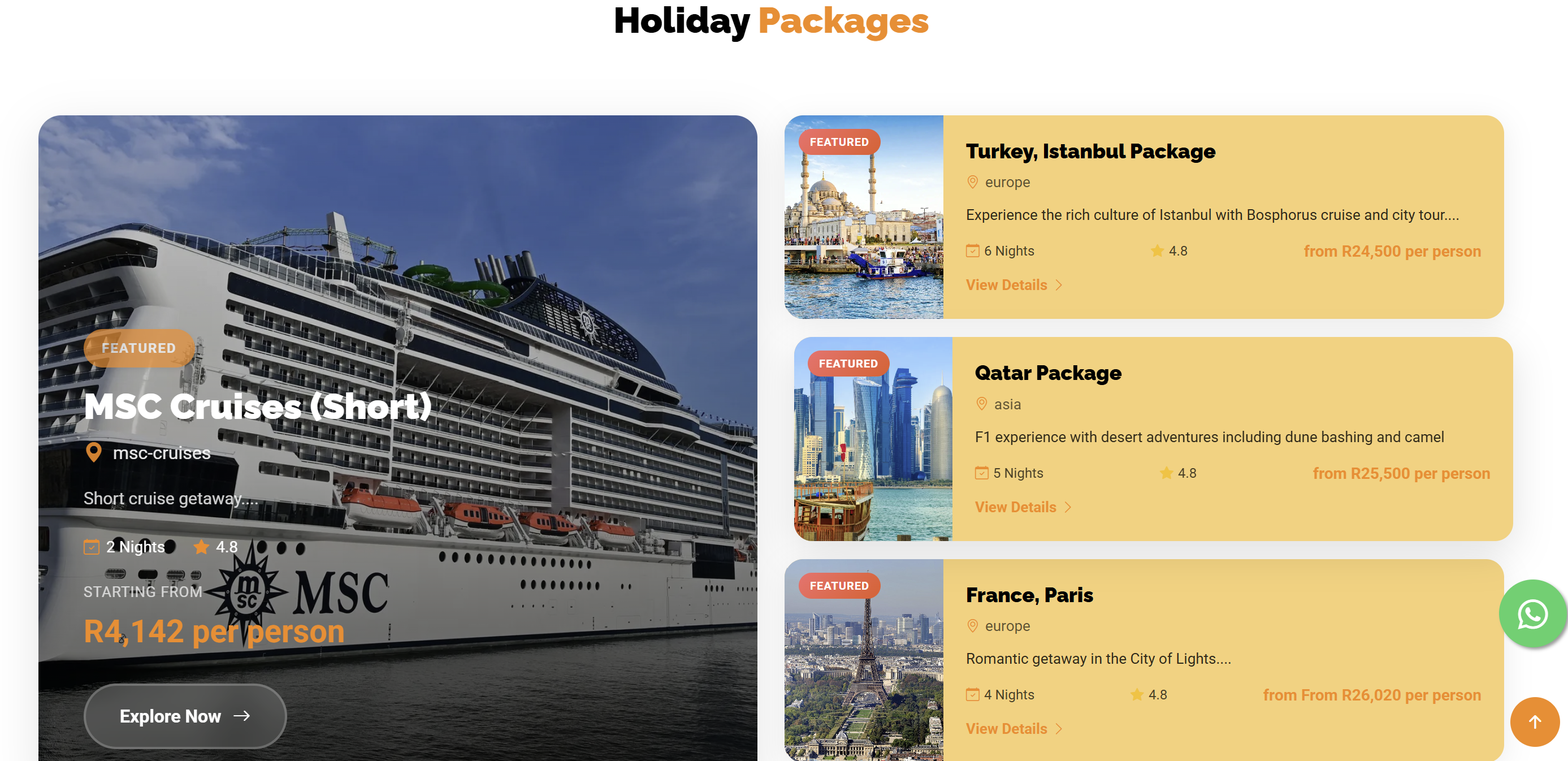 Wendy Travels Custom Trip Page